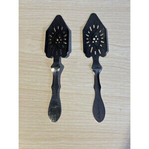 La Fee Absinthe Spoon Unique Eye Fairy Design Set Of 2 Silver Tone